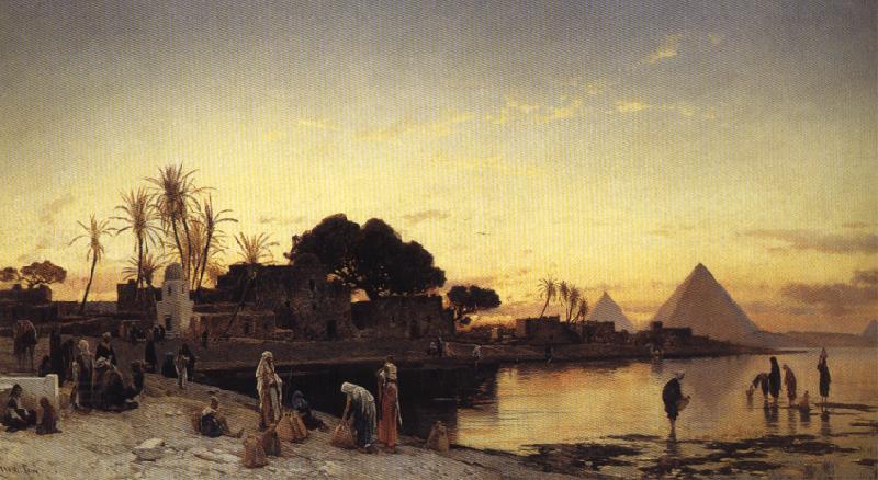 Hermann David Solomon Corrodi On the Nile China oil painting art